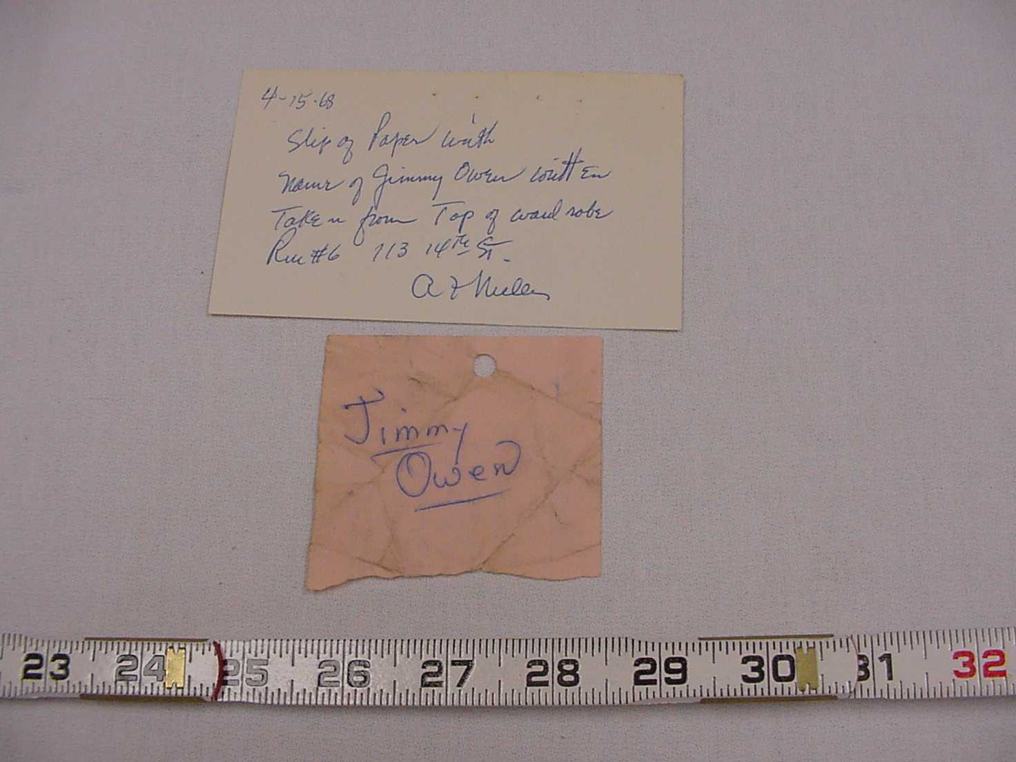 note with jimmy owen written on it.jpg